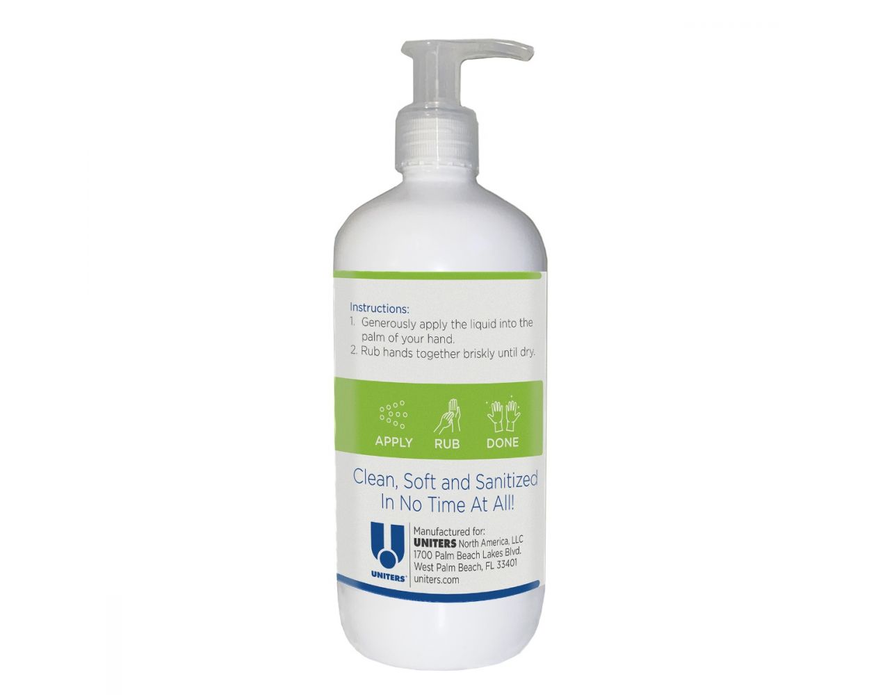 UNITERS PURE + PROTECTED HAND SANITIZING LIQUID (ALCOHOL FREE) - 500 ml