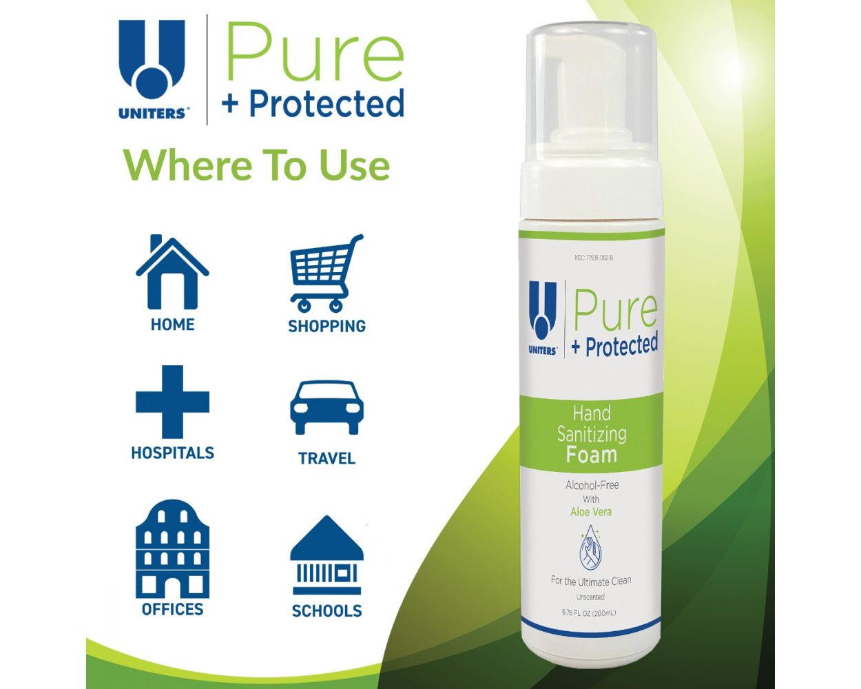 UNITERS Pure + Protected Hand Sanitizer Foam (3 Pack) - 200 ml