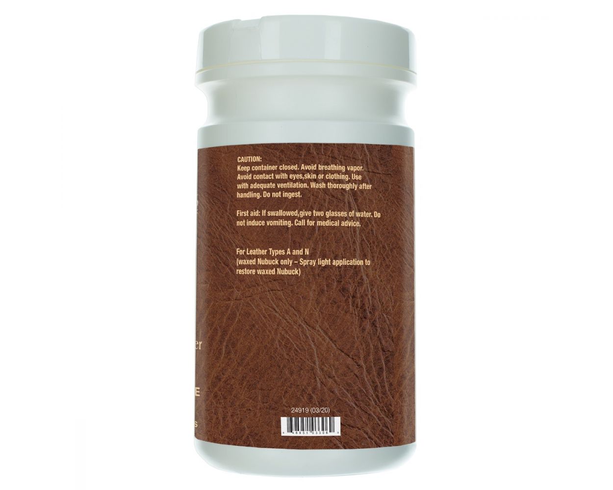 Leather Master Wax On Wipe 60 count tub